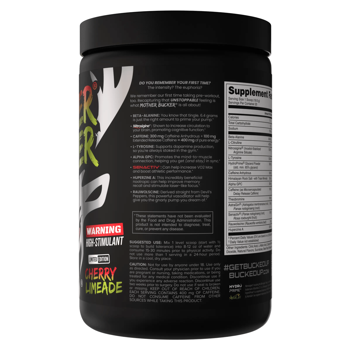 Image of Mother Bucker Pre-Workout - Flavor - Cherry Limeade - 2 / 5