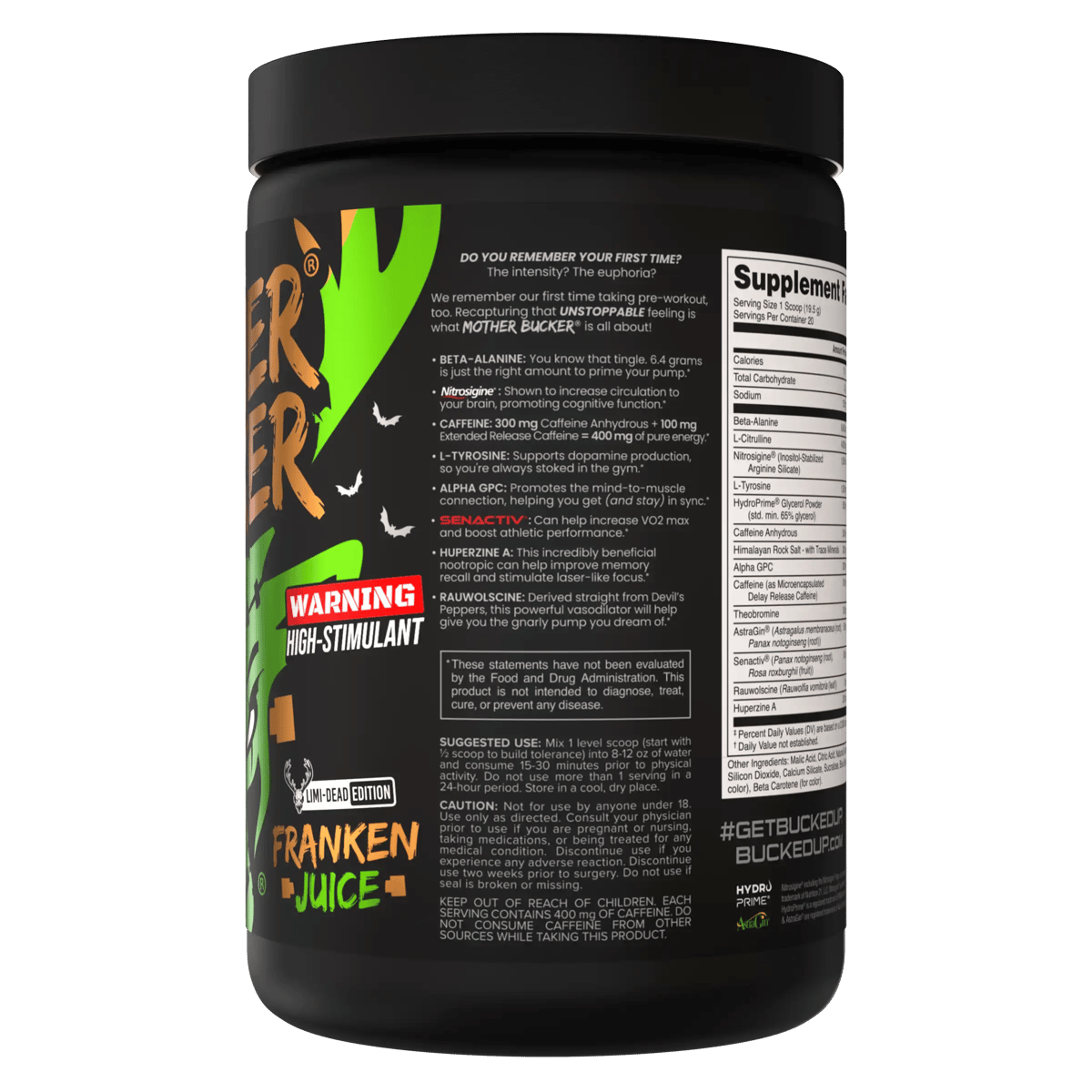 Image of Mother Bucker Pre-Workout - Flavor - Franken Juice - 2 / 5