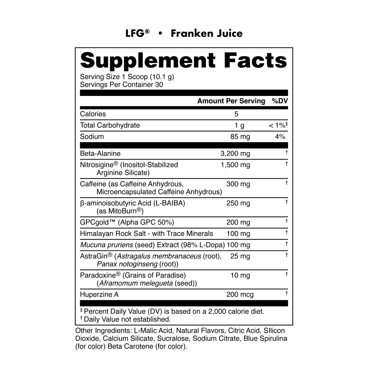 Image of LFG Burn Thermogenic Pre-Workout - Flavor - Franken Juice - 5 / 5