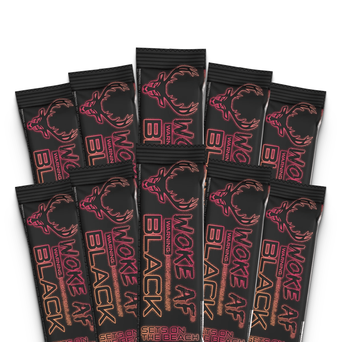Image of WOKE AF BLACK Series Stick Packs - Flavor - Sets On The Beach (Orange/Cranberry/Peach) - 7 / 12