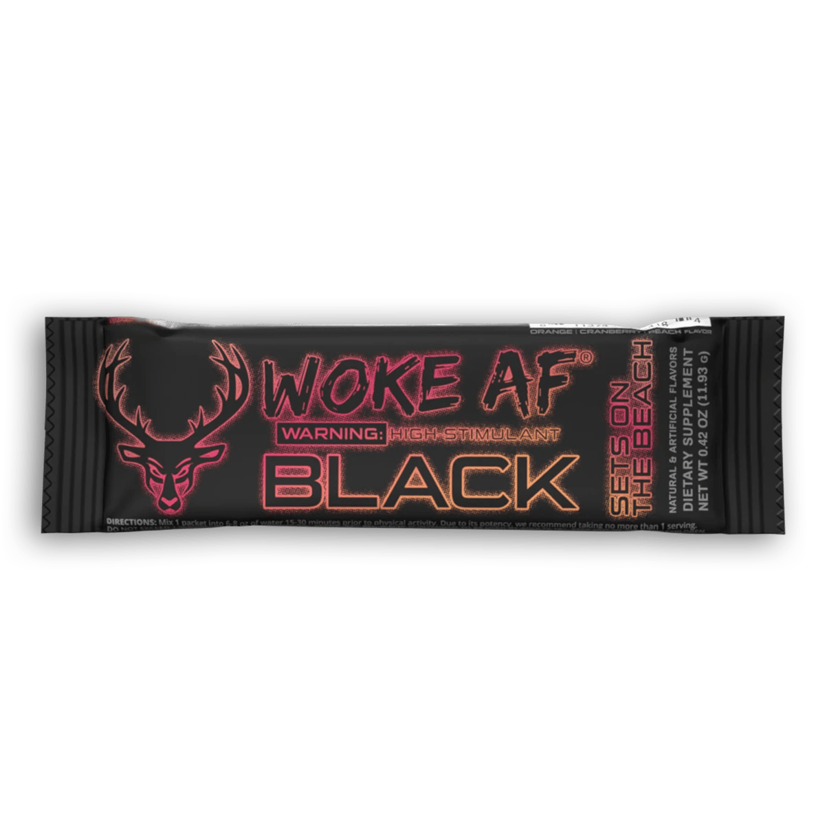 Image of WOKE AF BLACK Series Stick Packs - Flavor - Sets On The Beach (Orange/Cranberry/Peach) - 5 / 12