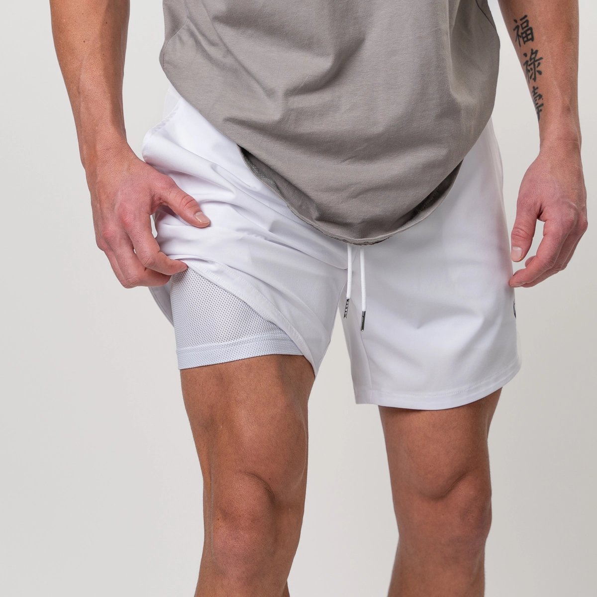 Image of Liner Shorts | Last Chance! - Color - White / Black Logo - 4 / 4