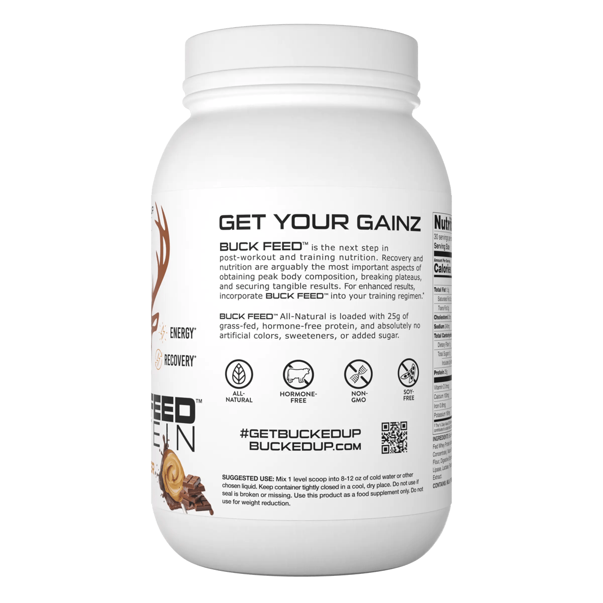 Image of Buck Feed All-Natural Protein - Flavor - Chocolate Peanut Butter