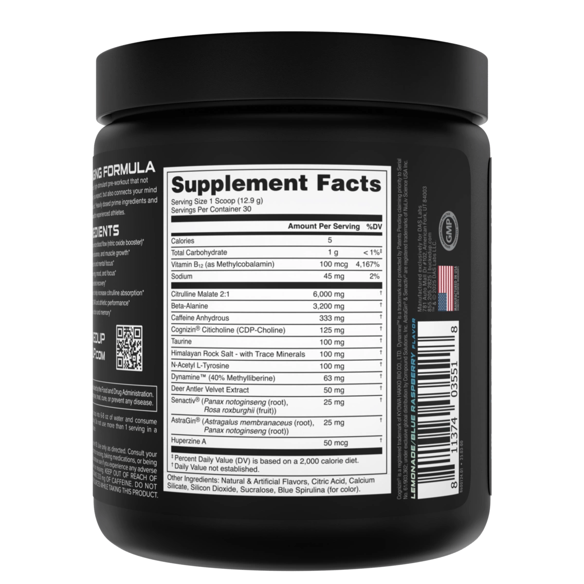 Image of BAMF - High Stimulant Nootropic Pre-Workout - Flavor - Blue Raz-berry Beret (Blue Raspberry/Lemonade)