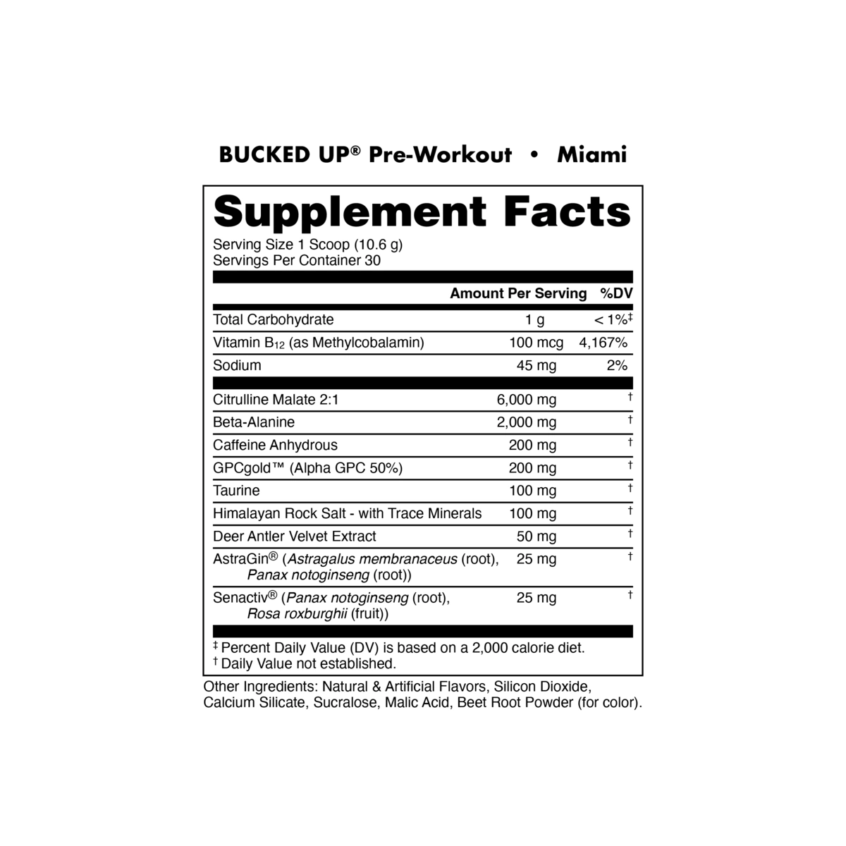 Image of Bucked Up Pre-Workout - Flavor - Miami (Strawberry/Mango/Pineapple)