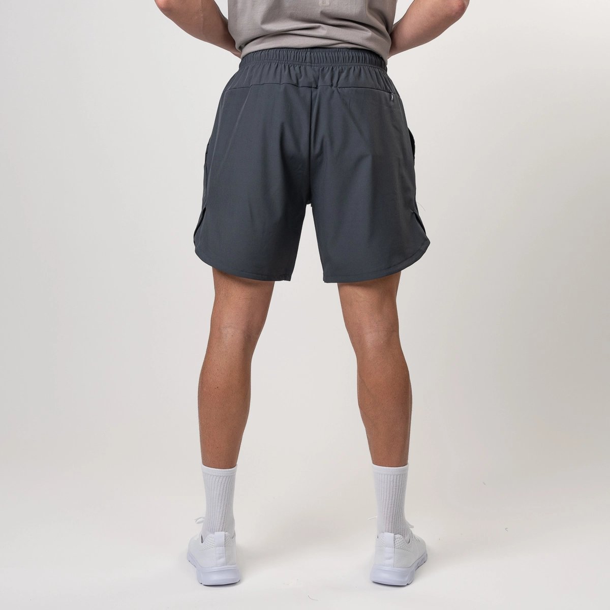 Image of Liner Shorts - Color - Dark Gray / Silver Logo