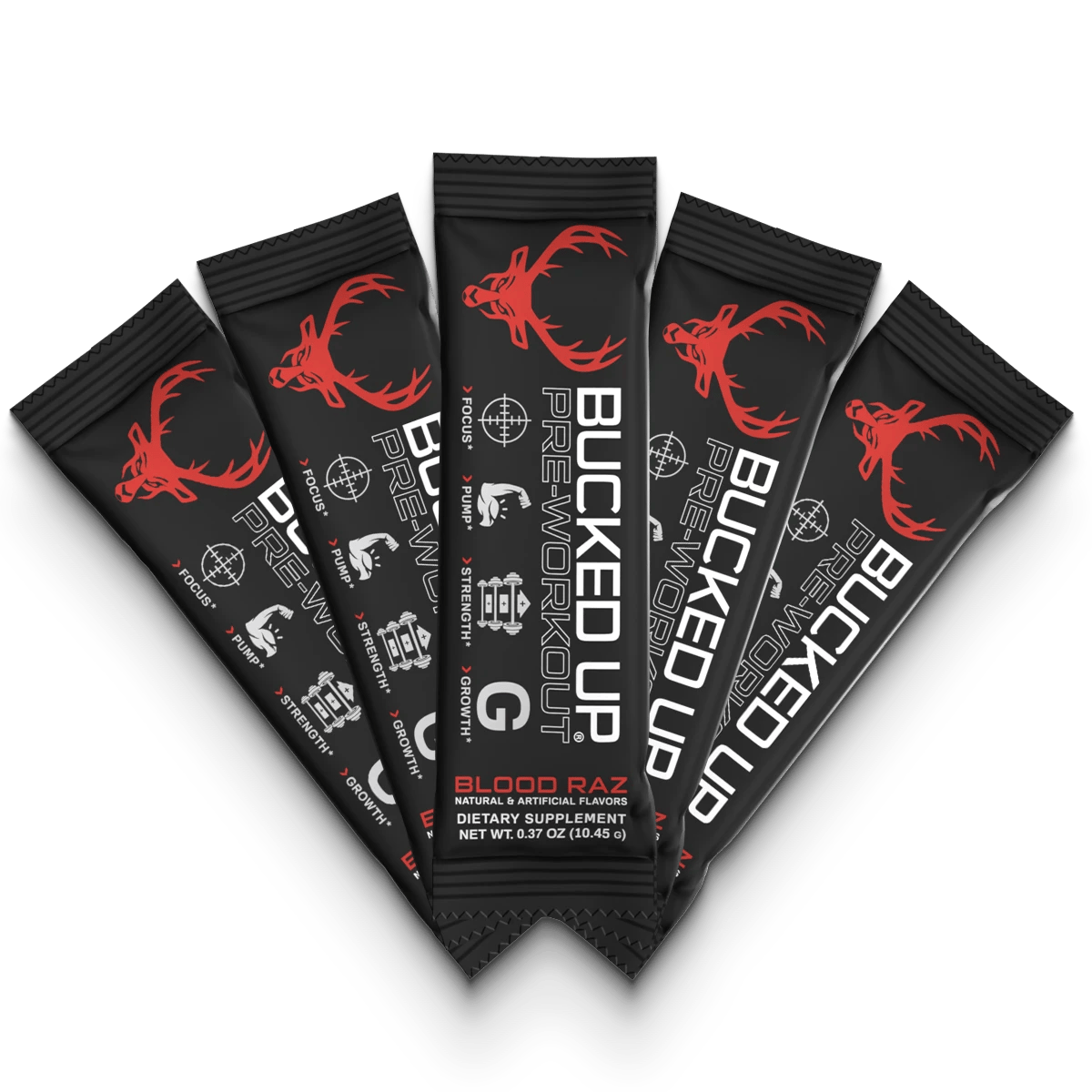Image of Bucked Up Pre-Workout Stick Packs - Flavor - Blood Raz