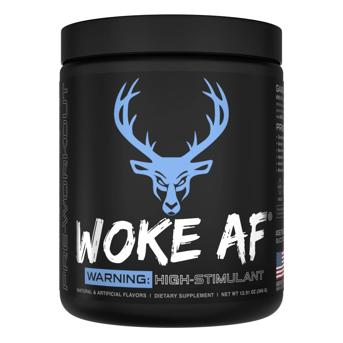Woke AF - High Stimulant Pre-Workout - Flavor - Blue Raz (Blue Raspberry)