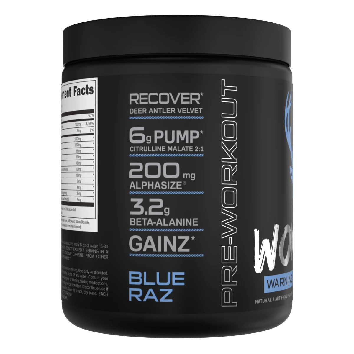 Image of Woke AF - High Stimulant Pre-Workout - Flavor - Blue Raz (Blue Raspberry)
