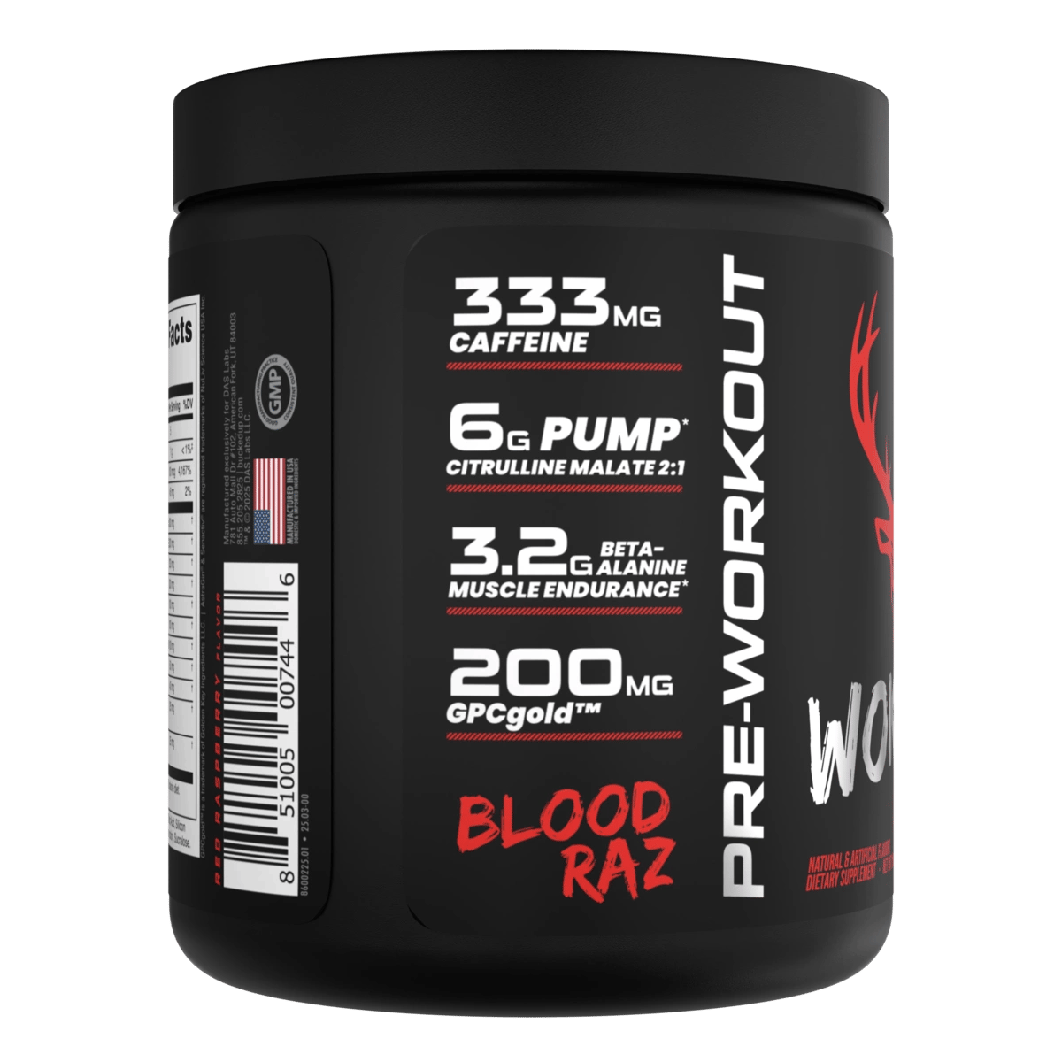 Image of Woke AF - High Stimulant Pre-Workout - Flavor - Blood Raz (Red Raspberry)