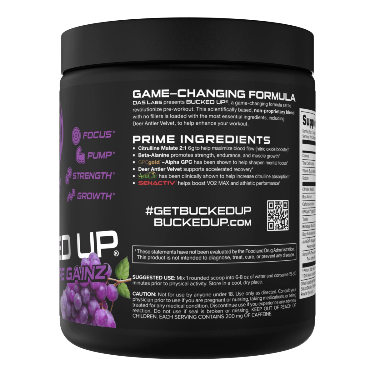 Image of Bucked Up Pre-Workout - Flavor - Grape Gainz - 2 / 5
