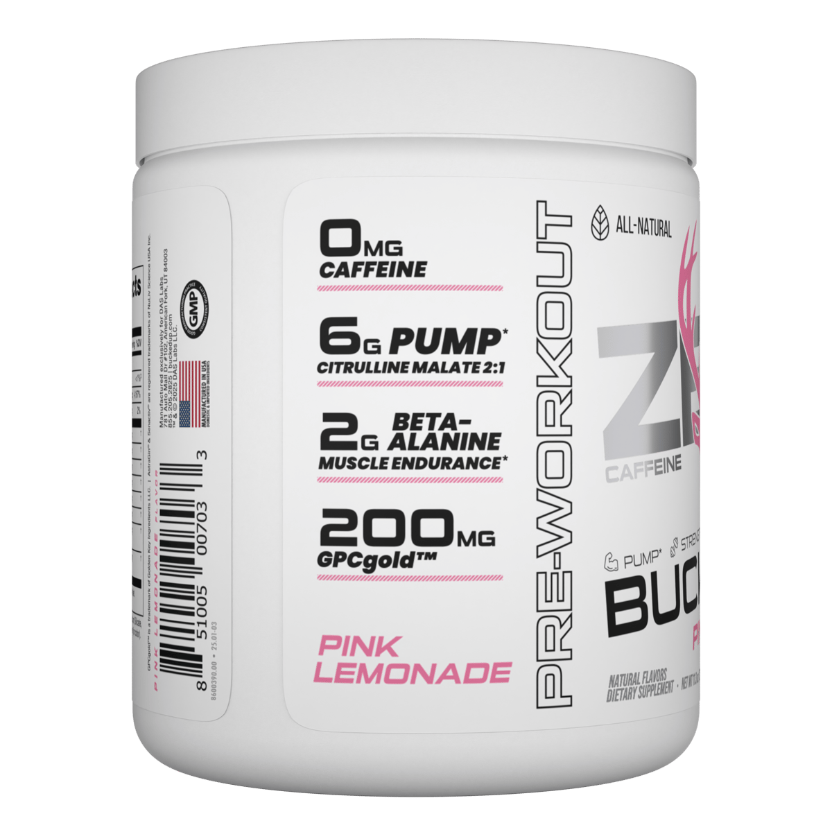 Image of Bucked Up - Non-Stimulant Pre-Workout - Flavor - Pink Lemonade