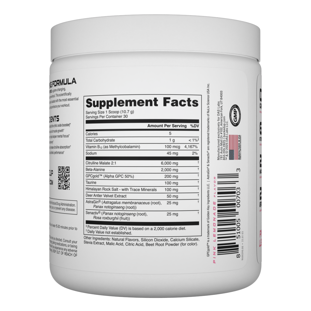 Image of Bucked Up - Non-Stimulant Pre-Workout - Flavor - Pink Lemonade