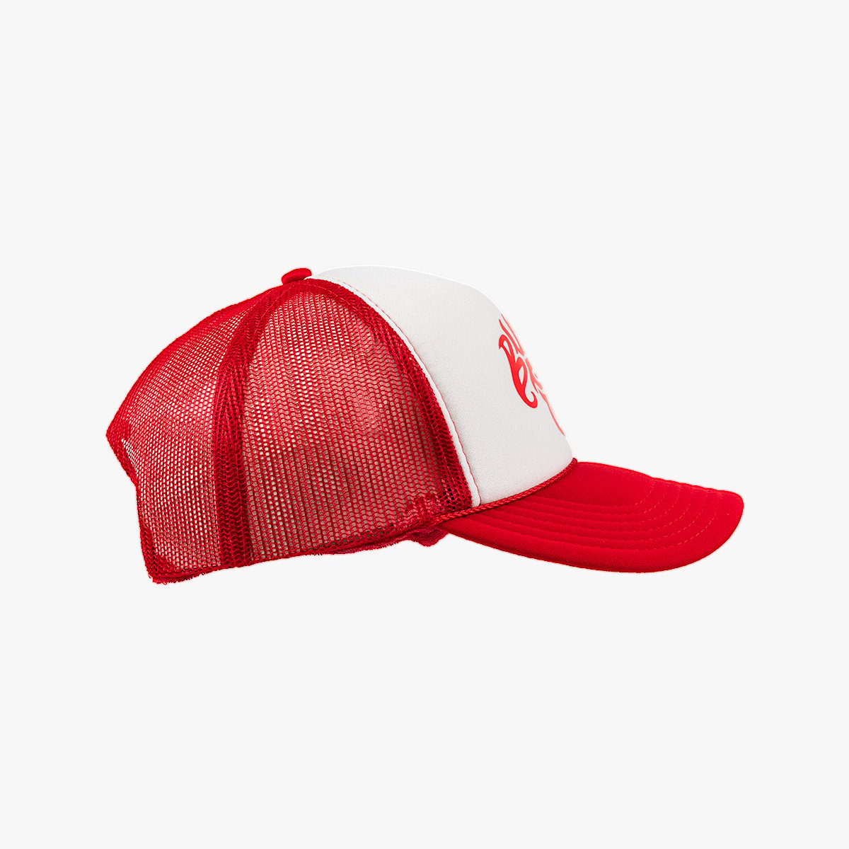 Image of Trucker Hat - Foam - Color - Red/White - Red Logo - 3 / 5
