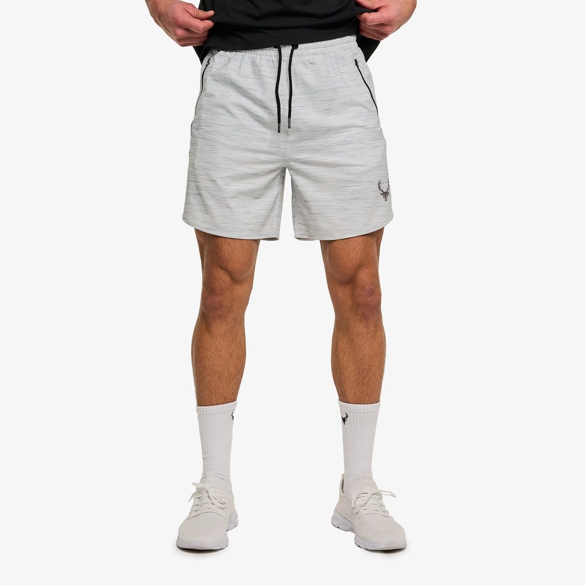 Momentum Unlined Short 7" - Color - Heather Gray / Dark Gray Logo