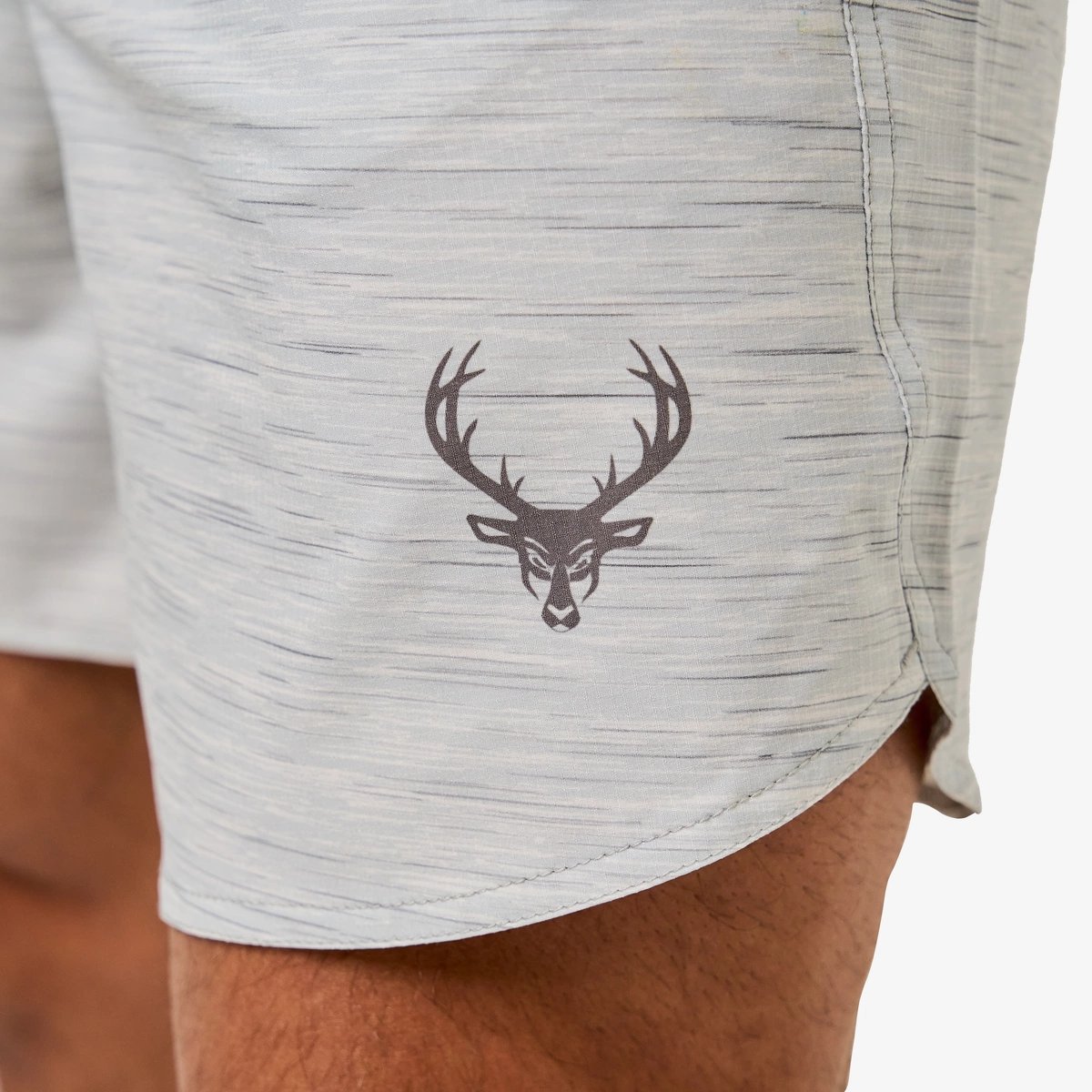 Image of Momentum Unlined Short 7" - Color - Heather Gray / Dark Gray Logo