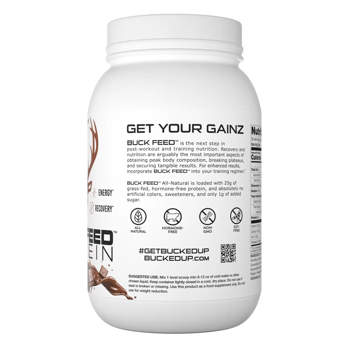 Image of Buck Feed All-Natural Protein - Flavor - Chocolate