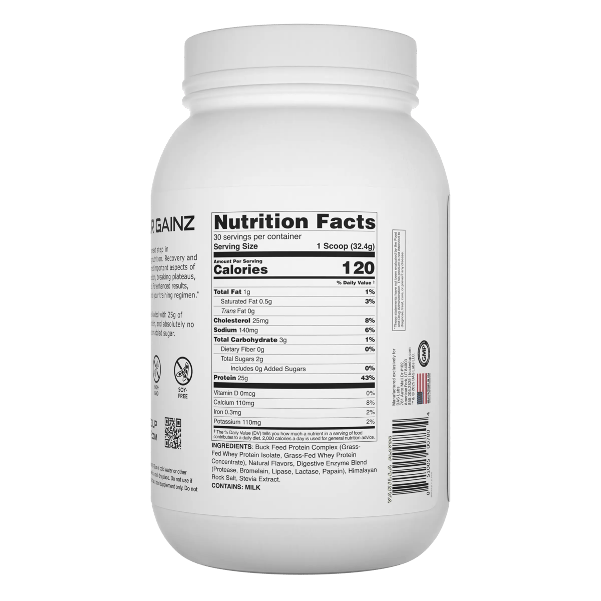 Image of Buck Feed All-Natural Protein - Flavor - Vanilla