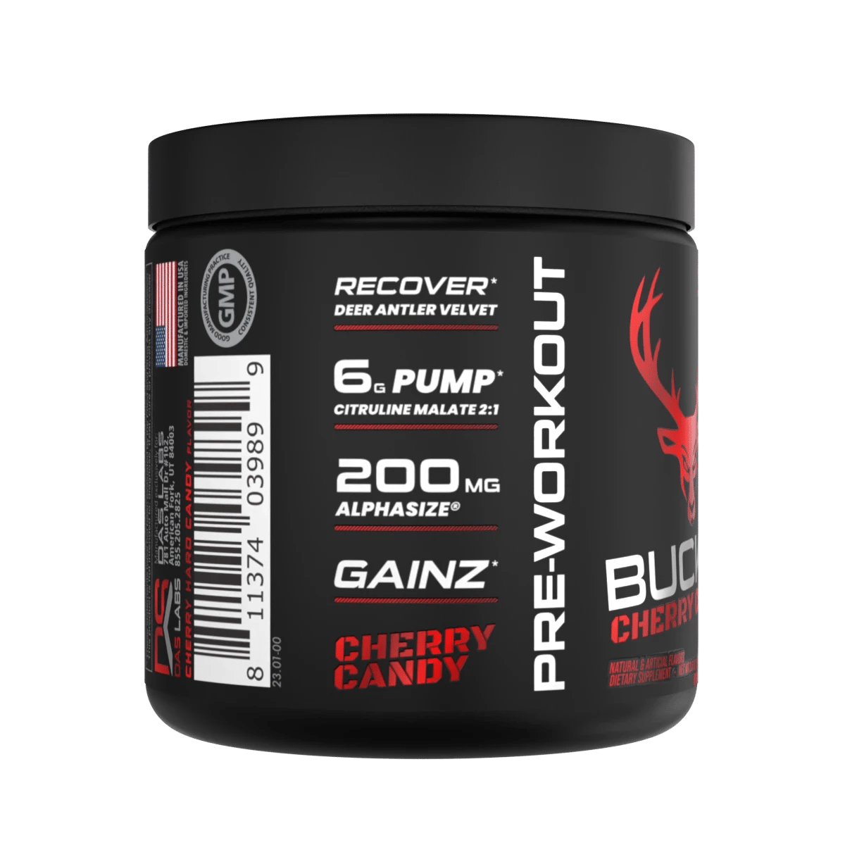 Image of Candy Series Pre-Workout - Single Travel Tub - Option - Bucked Up - Cherry Candy - 10 SERV