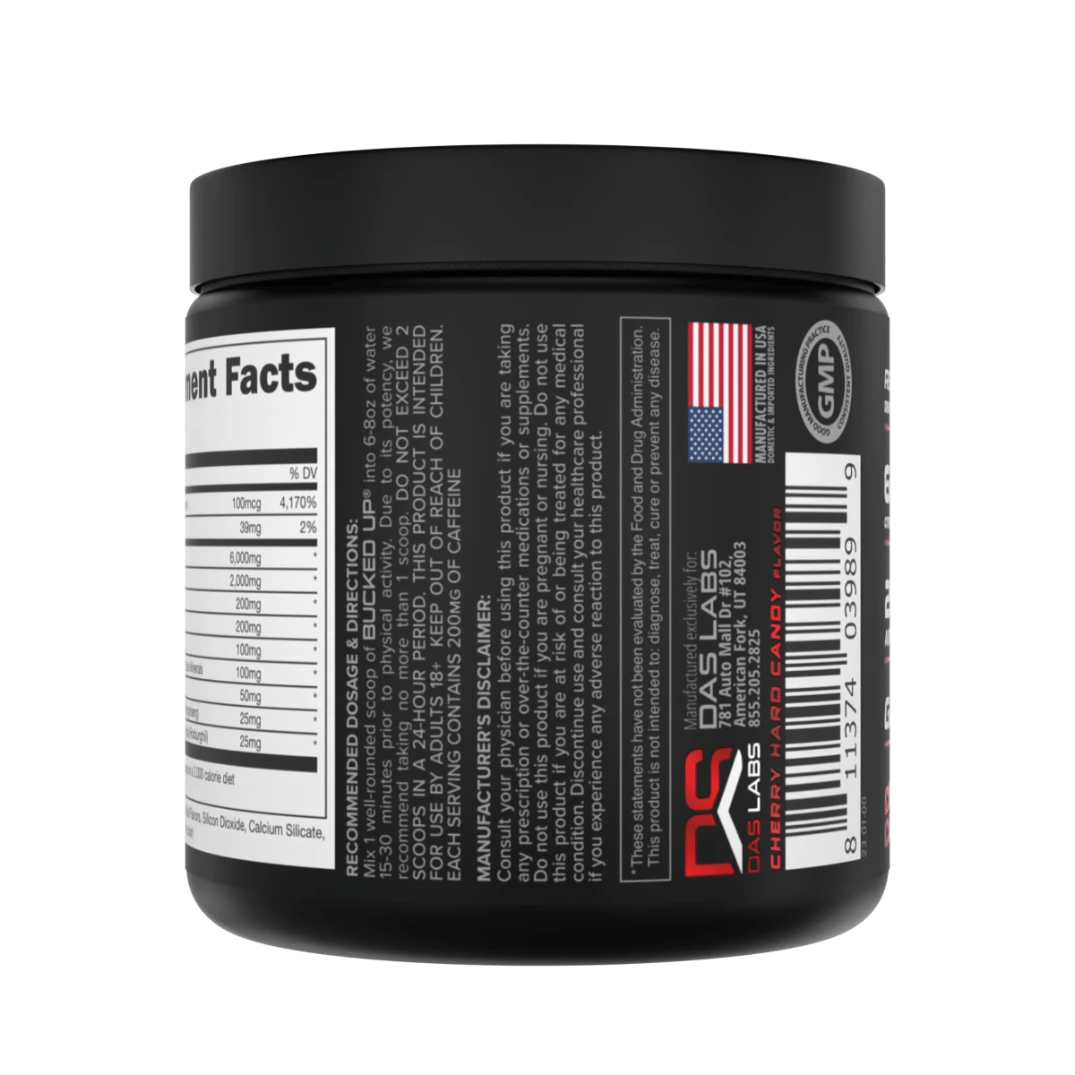 Image of Candy Series Pre-Workout - Single Travel Tub - Option - Bucked Up - Cherry Candy - 10 SERV