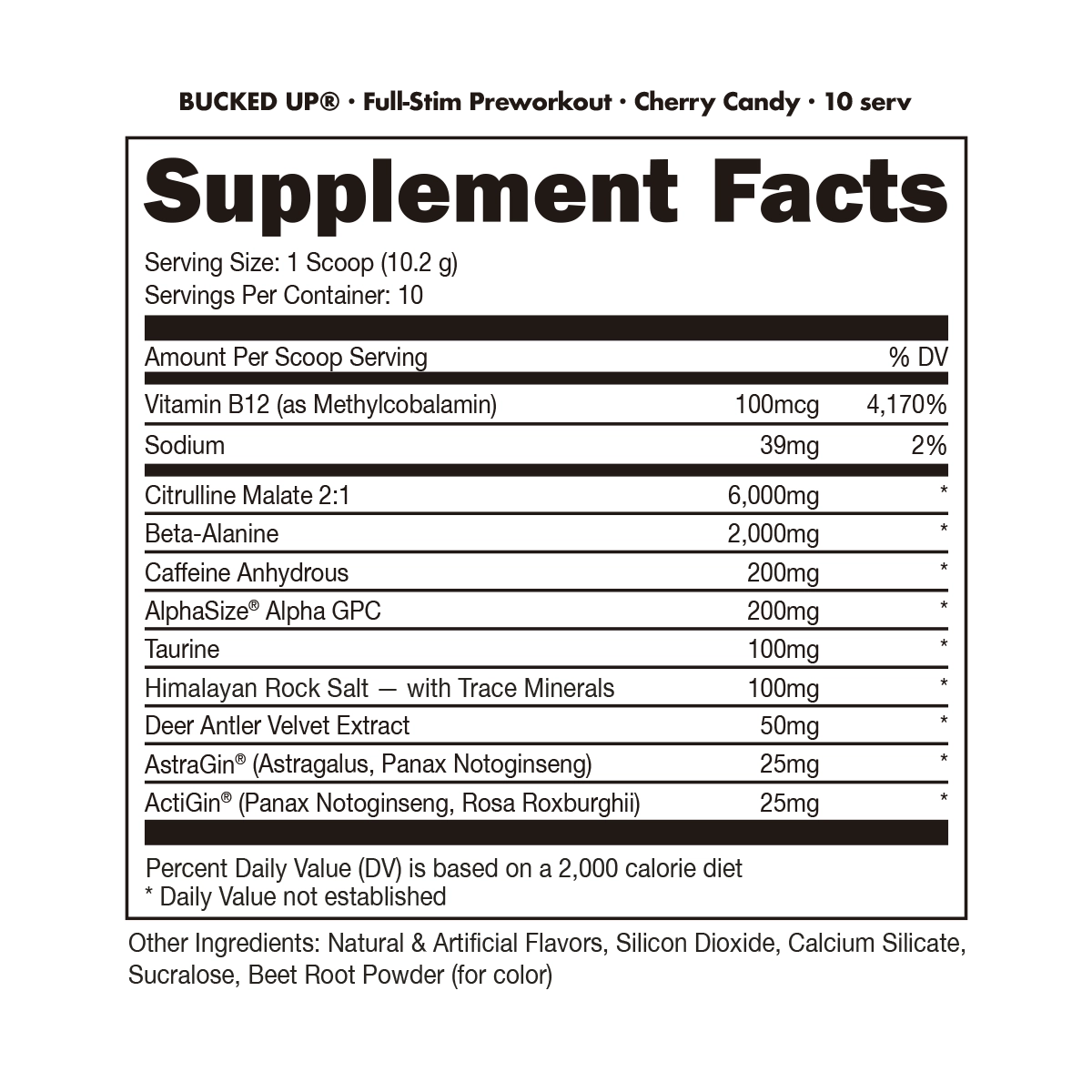 Image of Candy Series Pre-Workout - Single Travel Tub - Option - Bucked Up - Cherry Candy - 10 SERV