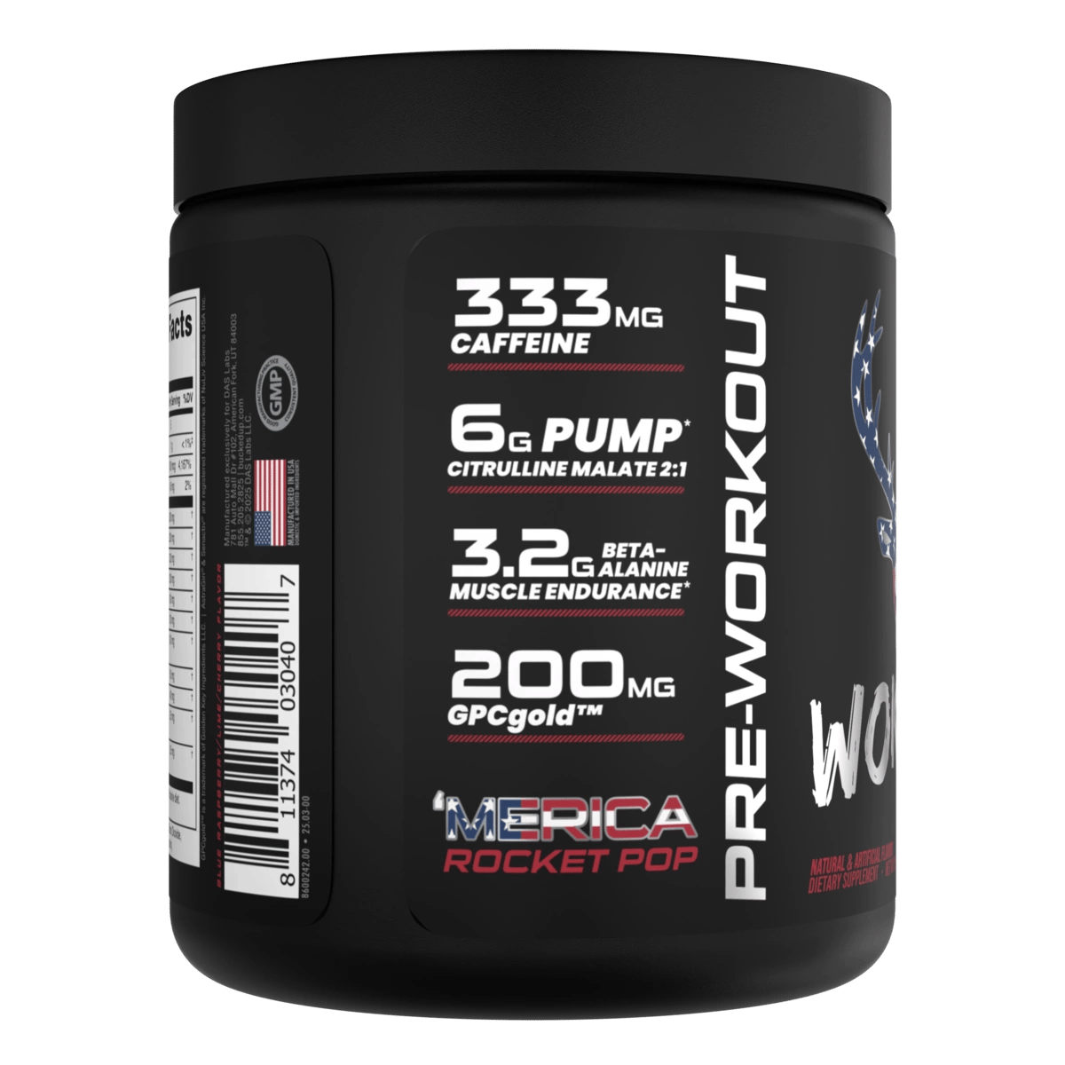 Image of Woke AF - High Stimulant Pre-Workout - Flavor - Rocket Pop (Blue Raspberry/Lime/Cherry)