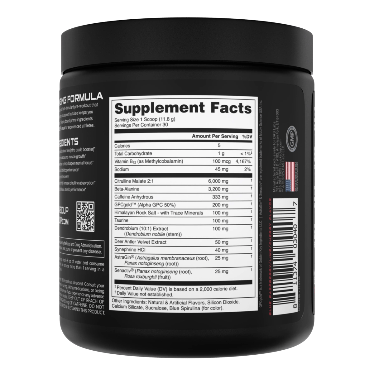 Image of Woke AF - High Stimulant Pre-Workout - Flavor - Rocket Pop (Blue Raspberry/Lime/Cherry)