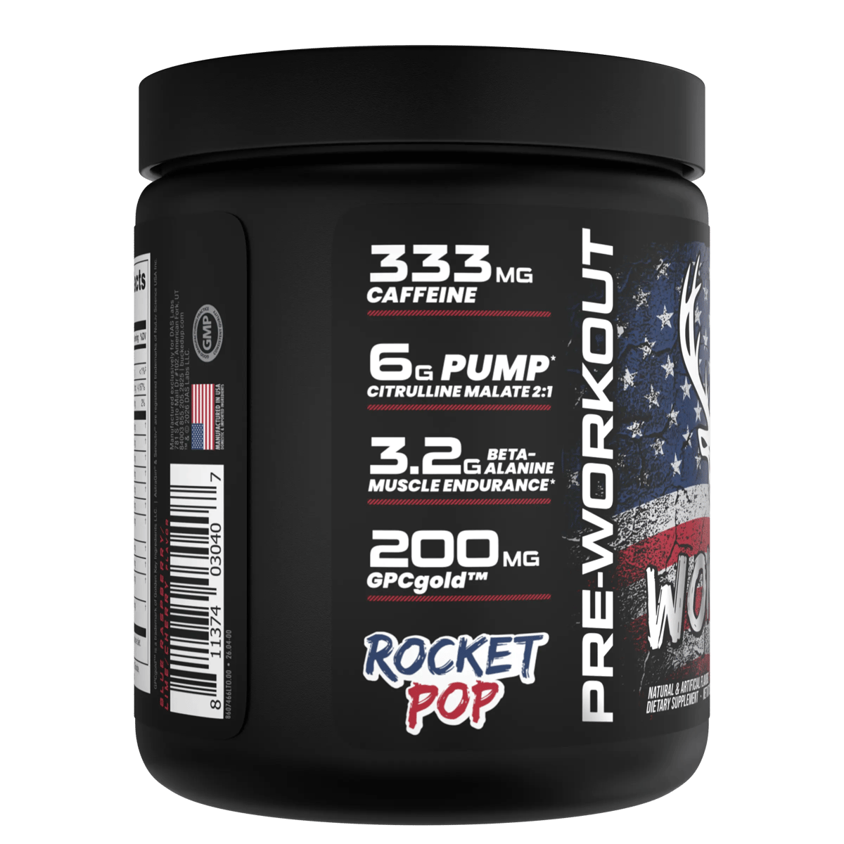 Image of Woke AF - High Stimulant Pre-Workout - Flavor - Rocket Pop (Blue Raspberry/Lime/Cherry) - 3 / 5