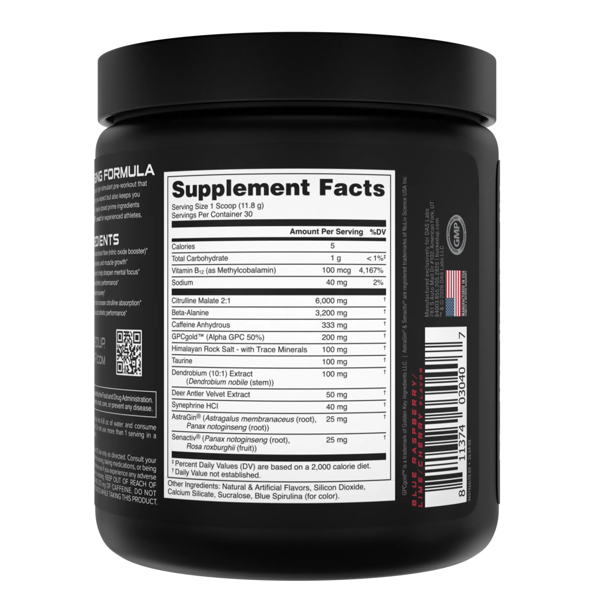 Image of Woke AF - High Stimulant Pre-Workout - Flavor - Rocket Pop (Blue Raspberry/Lime/Cherry) - 4 / 5