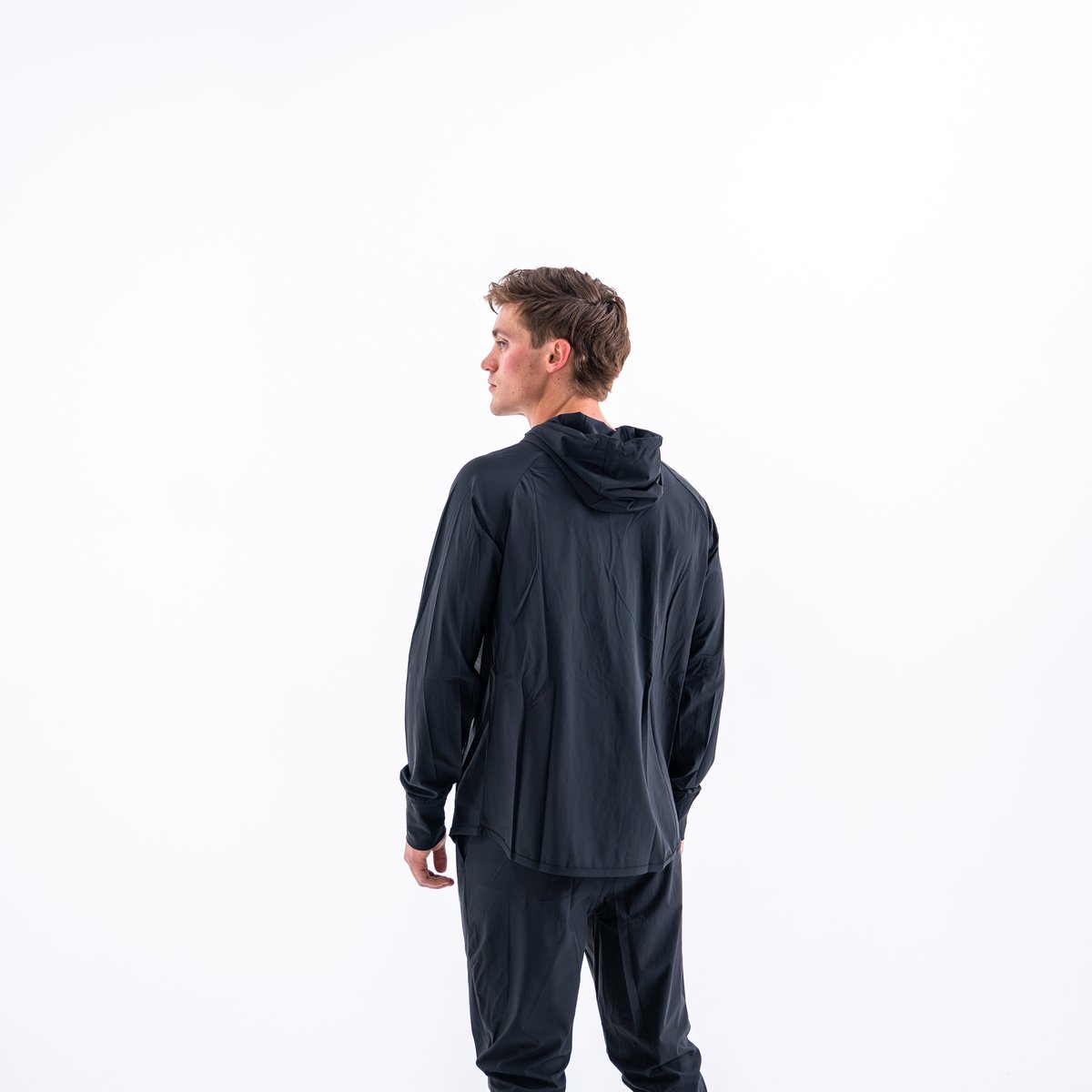Image of Athletic Hoodie - Color - Black / Black Logo - 4 / 4