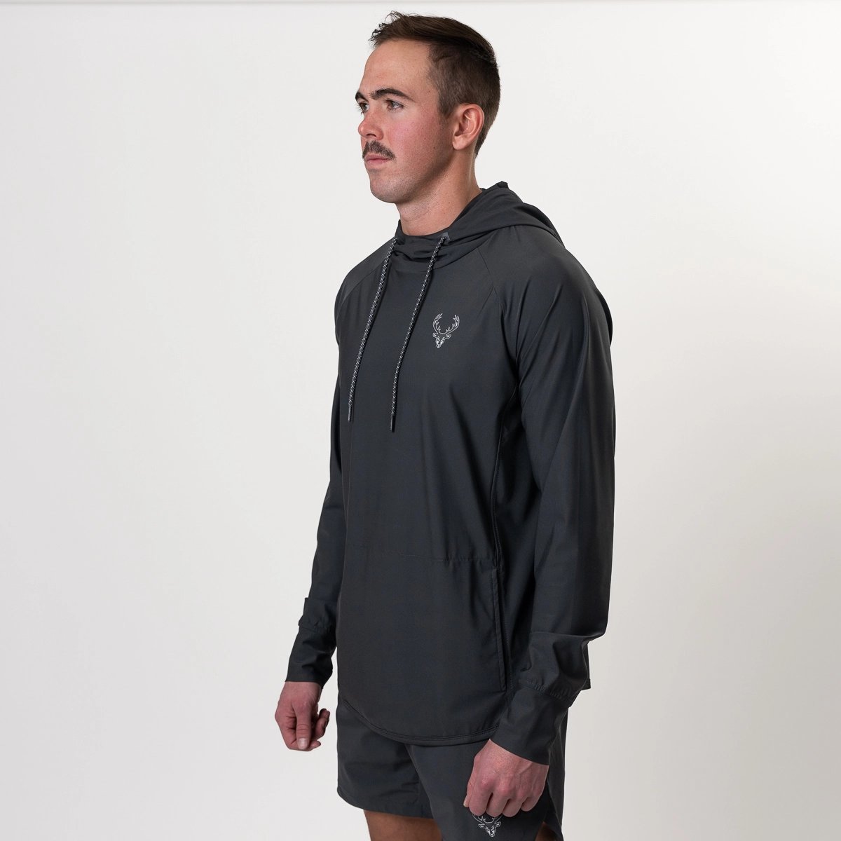 Image of Athletic Hoodie - Color - Black / Black Logo - 2 / 3