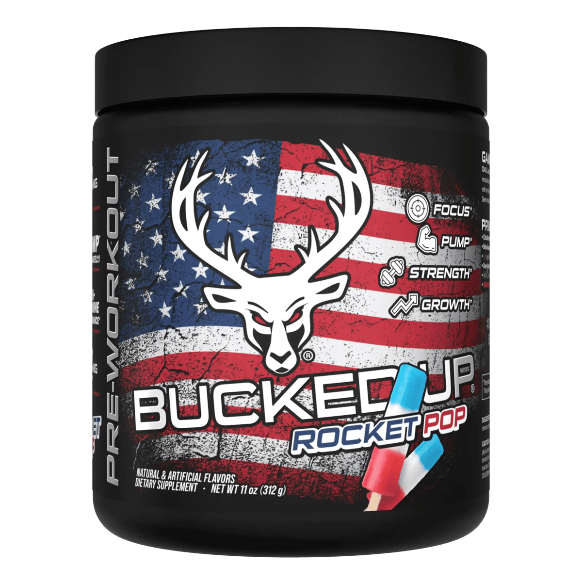 Bucked Up Pre-Workout - Flavor - Rocket Pop (Blue Raspberry/Lime/Cherry)