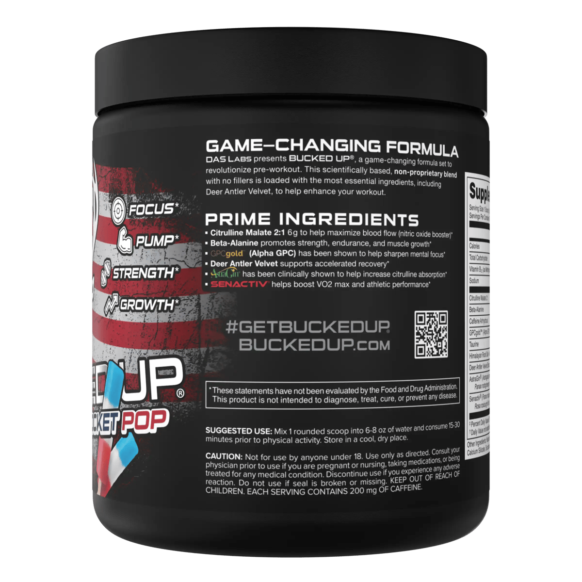 Image of Bucked Up Pre-Workout - Flavor - Rocket Pop (Blue Raspberry/Lime/Cherry) - 2 / 5