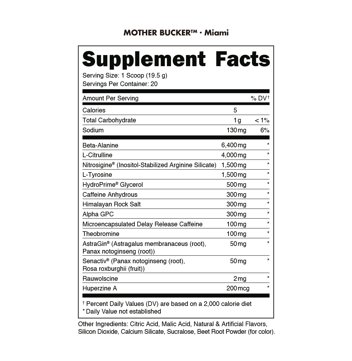 Image of Mother Bucker Pre-Workout - Flavor - Miami (Strawberry/Mango/Pineapple)