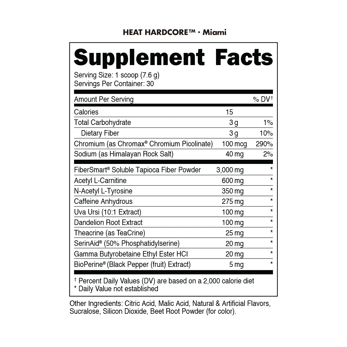 Image of HEAT Hardcore Powder - Flavor - Miami