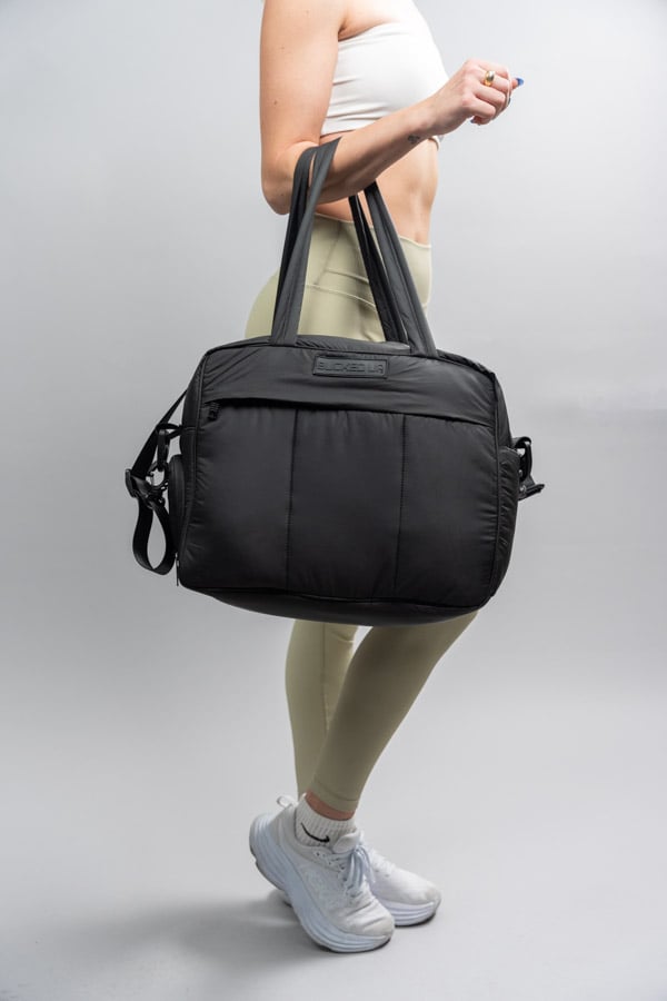 Image of Puffer Tote Gym Bag - Color - Bucked Up - Black