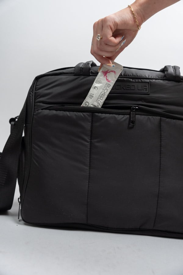 Image of Puffer Tote Gym Bag - Color - Bucked Up - Black