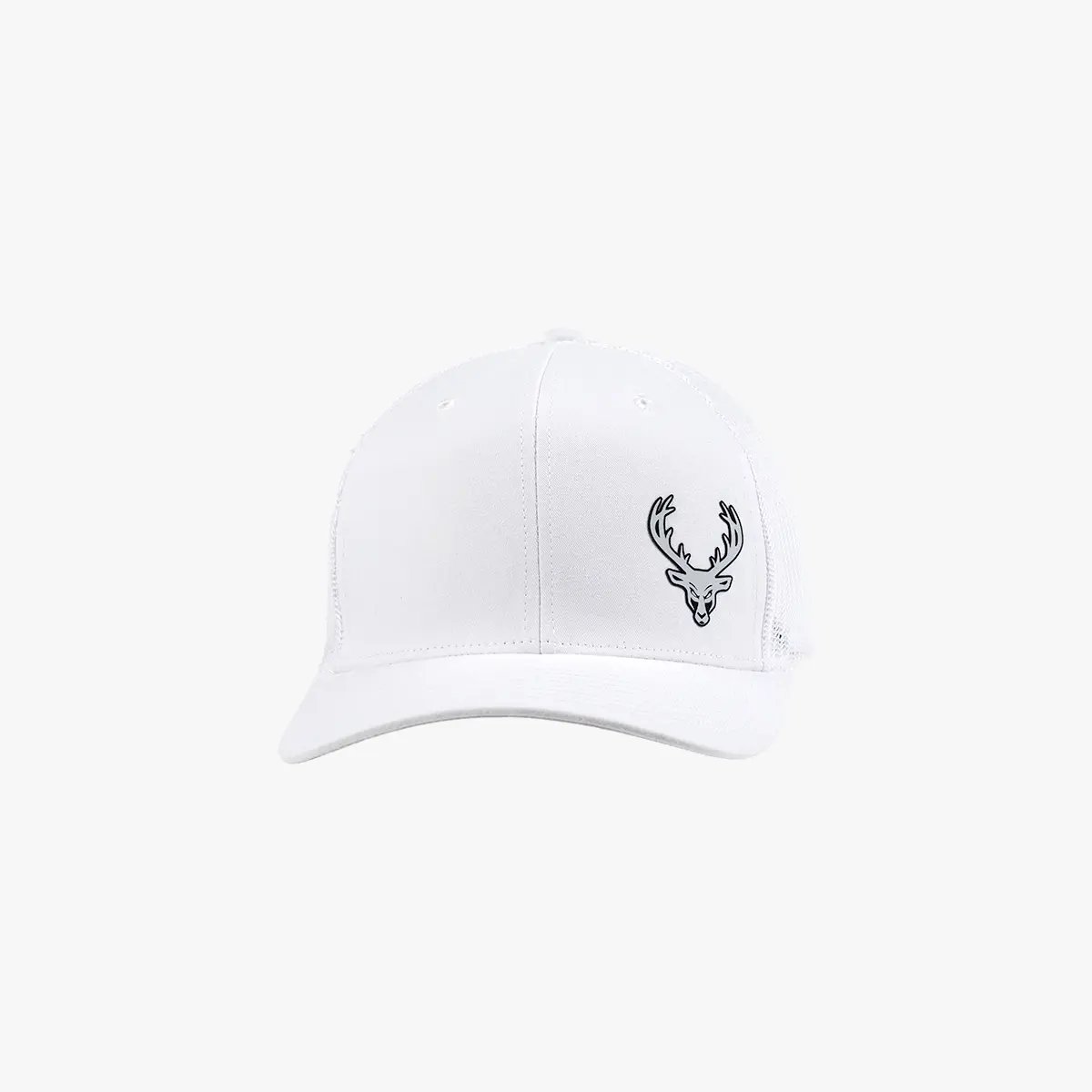Image of Richardson Trucker Hat – White Body, White Mesh - Color - White/White Mesh with Gray/Black Logo - 7 / 10