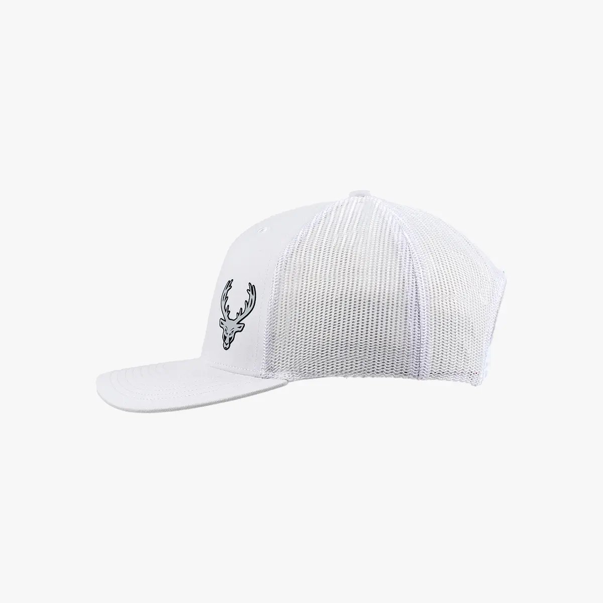 Image of Richardson Trucker Hat – White Body, White Mesh - Color - White/White Mesh with Gray/Black Logo - 8 / 10