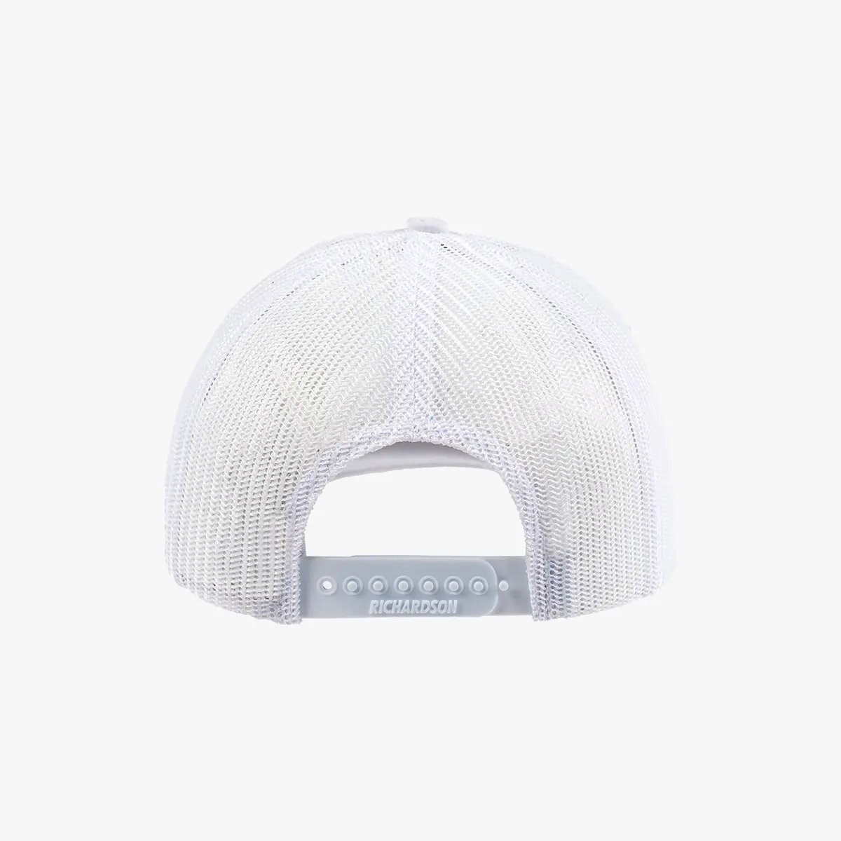 Image of Richardson Trucker Hat – White Body, White Mesh - Color - White/White Mesh with Gray/Black Logo - 10 / 10