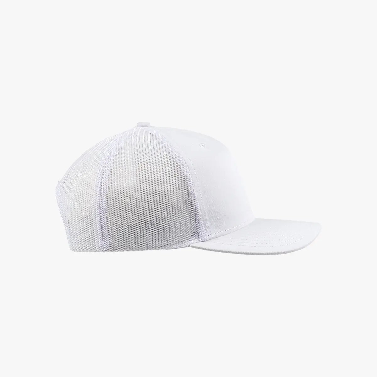 Image of Richardson Trucker Hat – White Body, White Mesh - Color - White/White Mesh with Gray/Black Logo - 9 / 10