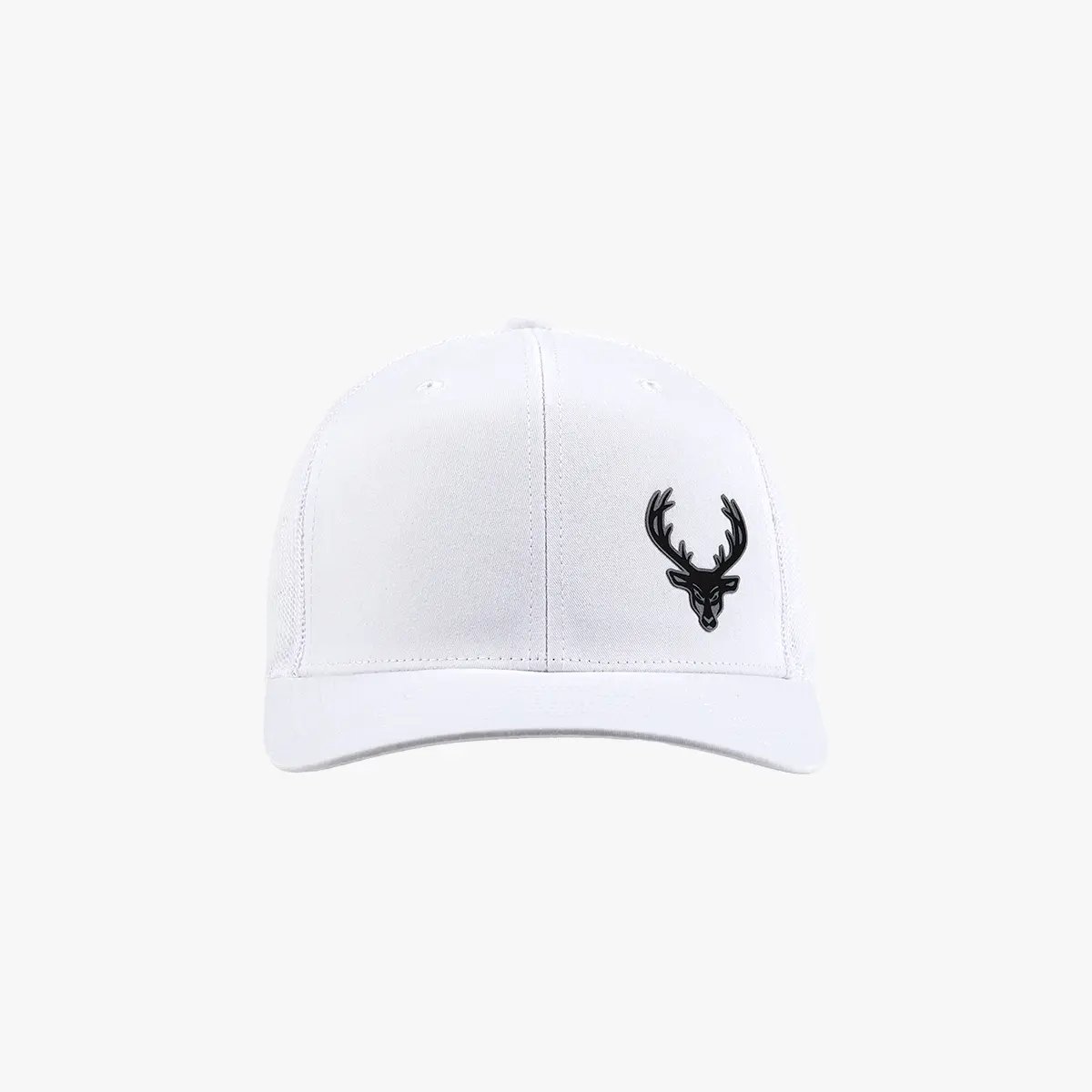 Image of Richardson Trucker Hat – White Body, White Mesh - Color - White/White Mesh with Silver/Black Logo