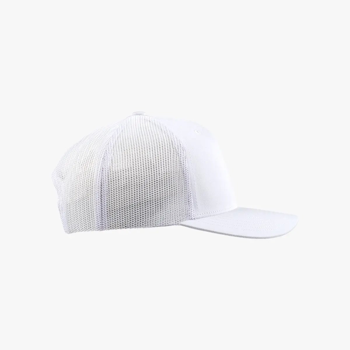 Image of Richardson Trucker Hat – White Body, White Mesh - Color - White/White Mesh with Silver/Black Logo