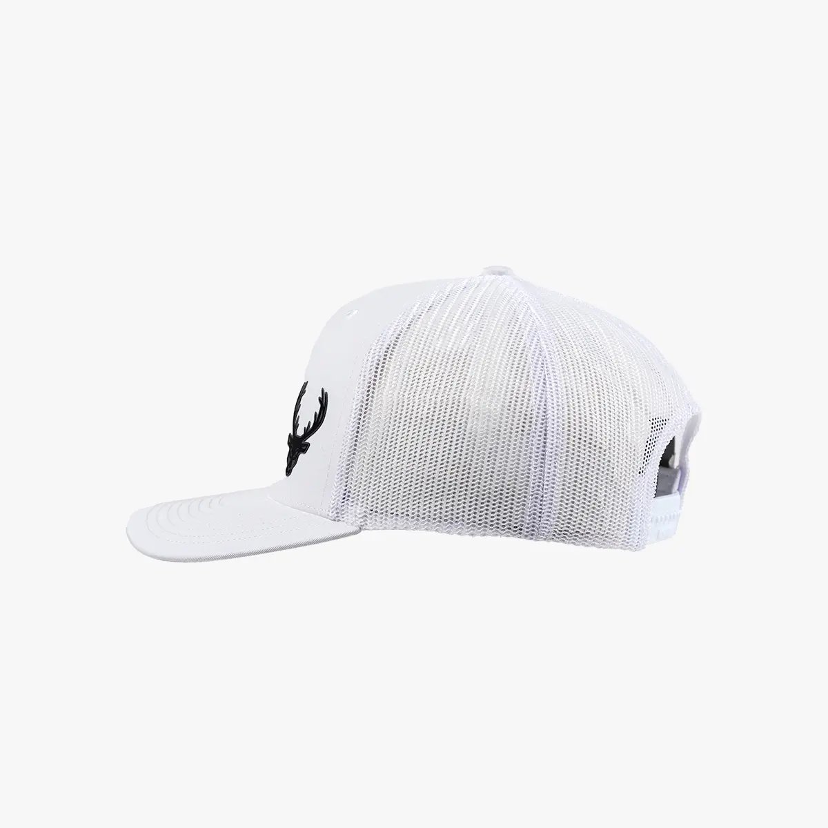 Image of Richardson Trucker Hat – White Body, White Mesh - Color - White/White Mesh with Silver/Black Logo