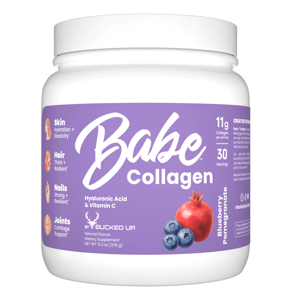 Image of Gut Health Stack - Collagen - Babe - Blueberry Pomegranate - 6 / 35