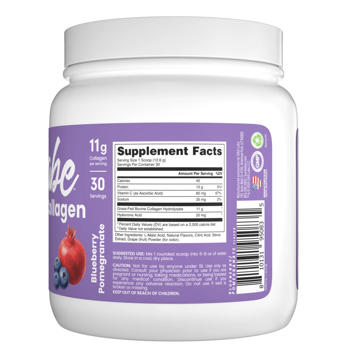 Image of Gut Health Stack - Collagen - Babe - Blueberry Pomegranate - 8 / 35
