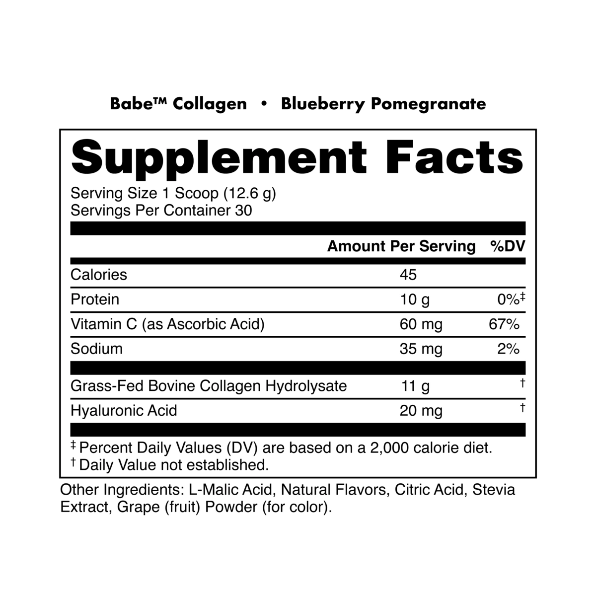 Image of Gut Health Stack - Collagen - Babe - Blueberry Pomegranate - 10 / 35