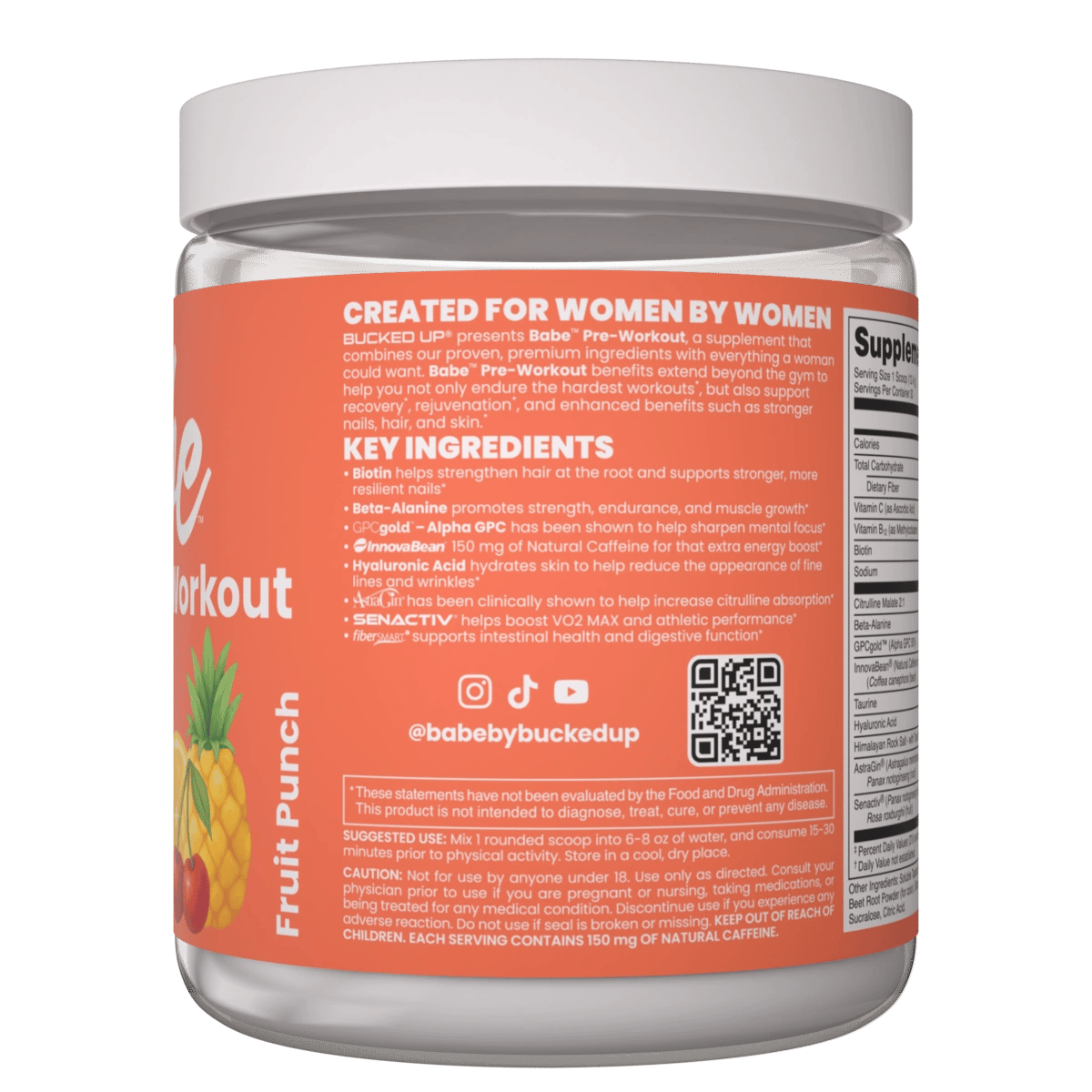 Image of Babe Pre-Workout - Flavor - Fruit Punch