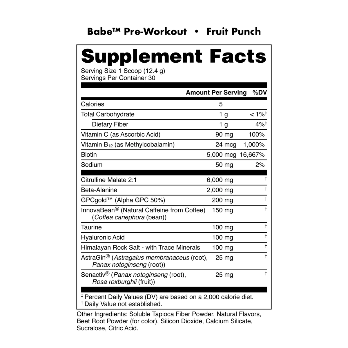 Image of Babe Pre-Workout - Flavor - Fruit Punch