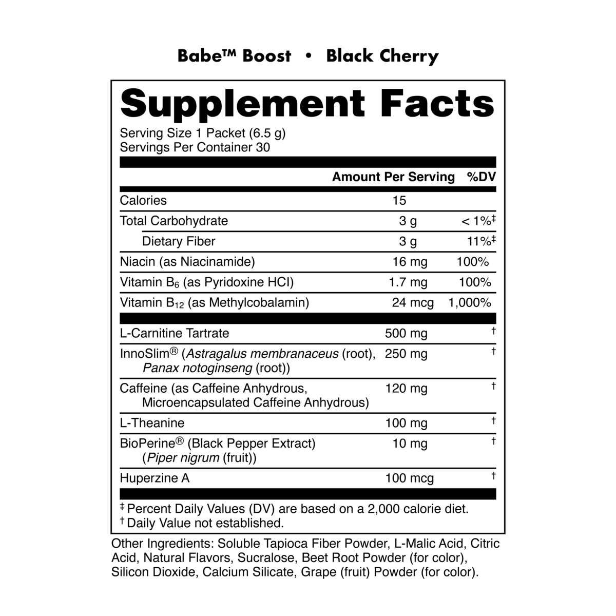 Image of Babe Boost - 30 Count - Flavor - Black Cherry